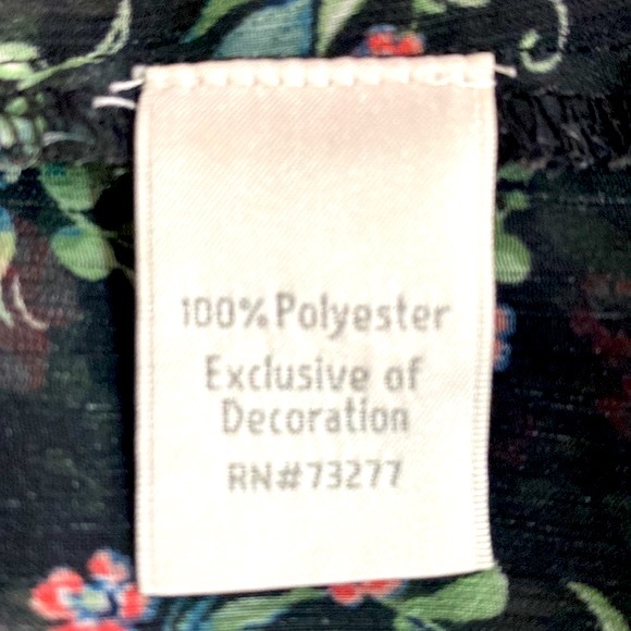 Disney Snow White red apple print on black chiffon top - Picture 8 of 9